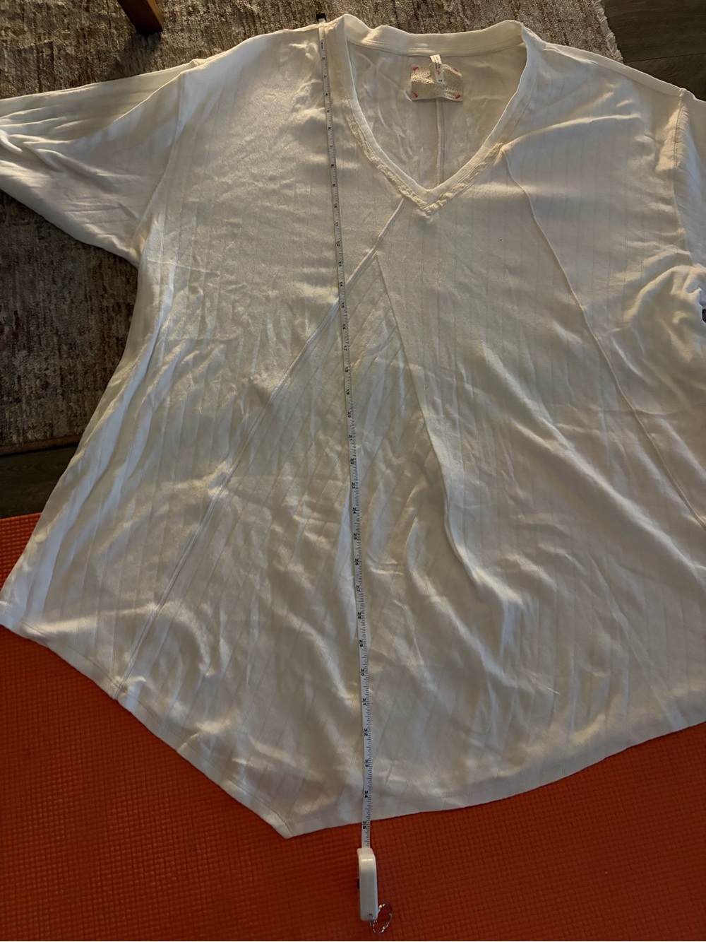 Free People Intimately End Game Pointelle Sleep Tee M Sugar Swizzle - Picture 4 of 5